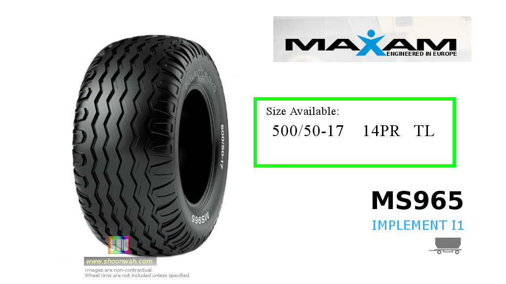 Maxam MS965  500/50-17 Farm Agricultural Implement & Trailer Tires